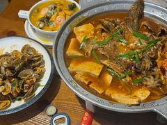 -东来菜馆•手抓海鲜家常菜•海鲜锅贴(鸽子窝店)