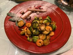 孢子甘蓝煎虾仁-甜阿姨·天台花园私房菜(万松园店)