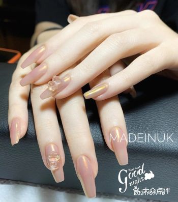 欧美风真的好好看 透色裸粉+橘色极光粉