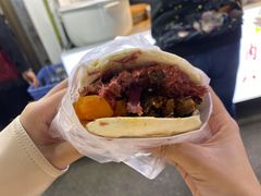 -清真马乐贝腊牛肉蛋黄菜夹馍(马蓉洒金桥店)
