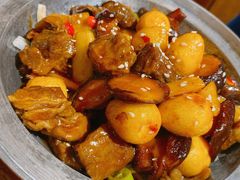蜀香牛肉-东来菜馆•手抓海鲜家常菜•海鲜锅贴(鸽子窝店)