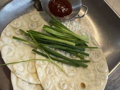 小葱卷饼-芝士牛炭火烤肉