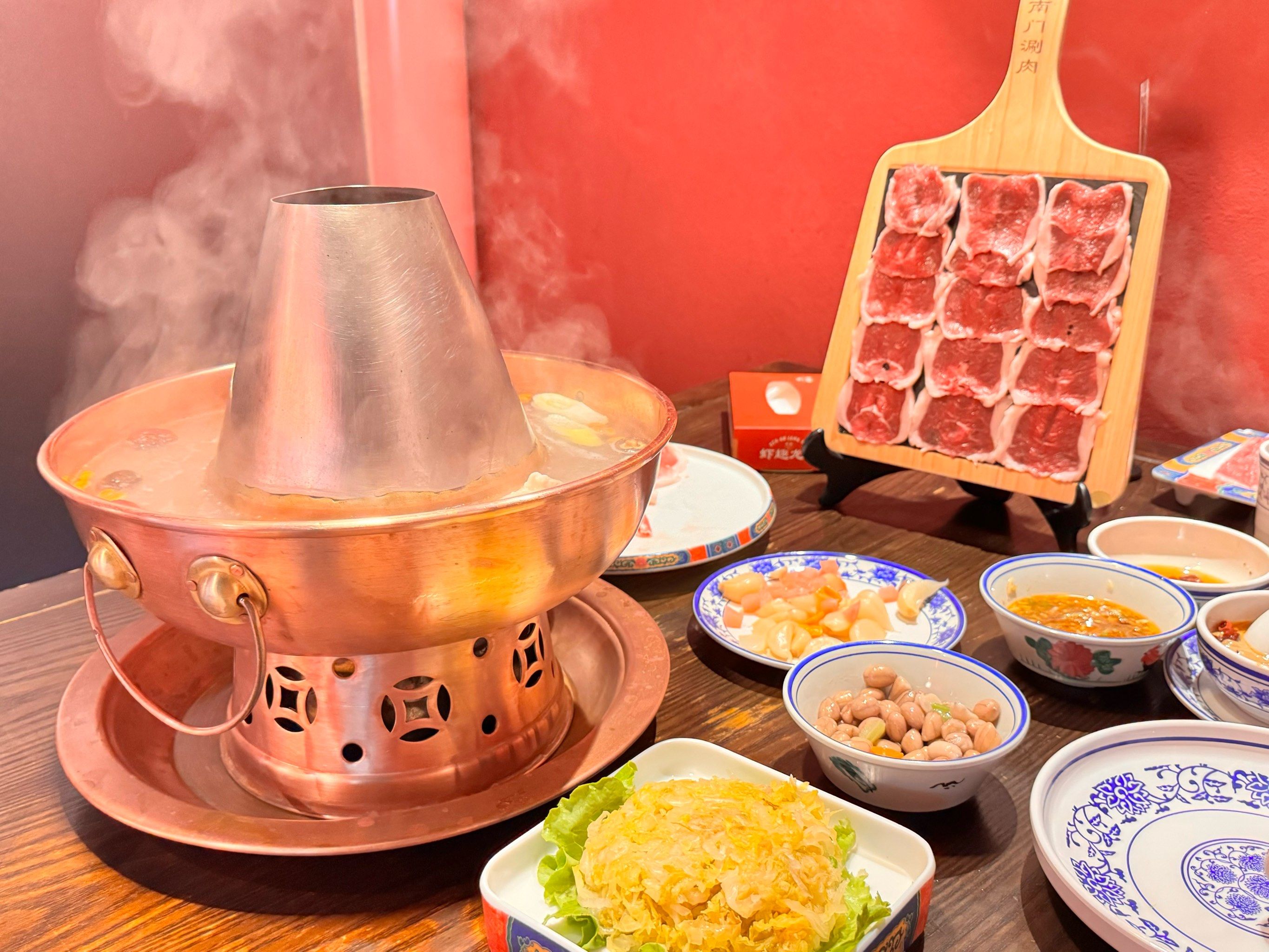 吃涮羊肉 涮肉 涮羊肉 老北京铜锅涮肉