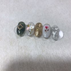 -复古绿·少女主题美甲美睫