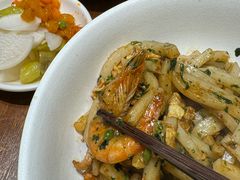 海鲜荠菜炒年糕-寻裕记·现炒浇头面(人民广场店)