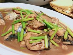 蒜苔鲅鱼-山沟沟羊小馆&烤全羊羊肉汤(麦岛店)