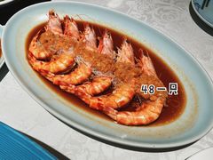 蒜蓉粉丝蒸斑节虾-钱塘花园·宁波菜