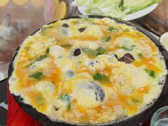 石子摊鸡蛋-北京龙庆四季香农家饭庄·灶台鱼·碳烤虹鳟鱼(龙庆峡店)