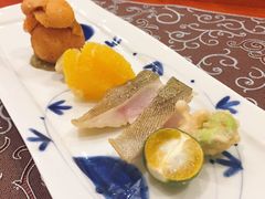 蟹肉可乐饼与油淋小黄鱼-九献创意菜·牛排料理(亮马河花园店)