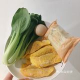 鬼怪[鬼脸]#增进食欲#菜谱系列：青菜鸡蛋汤面。