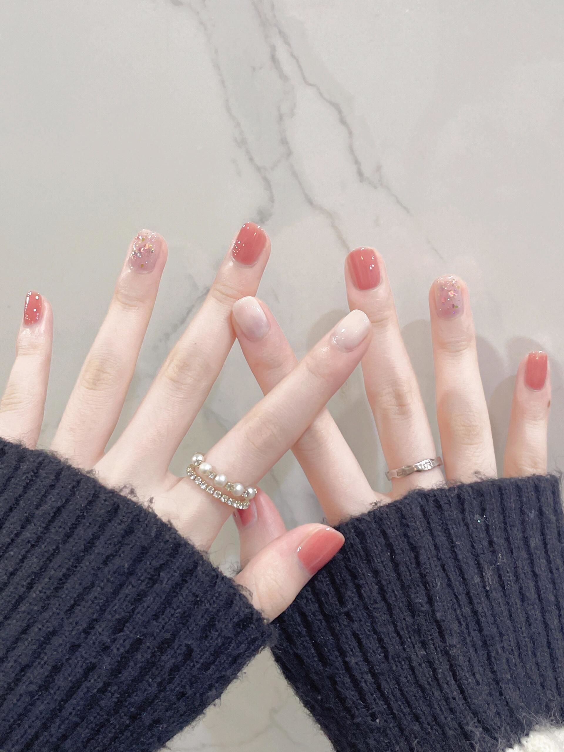 好心动的少女色美甲💓