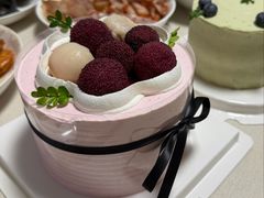 杨梅荔枝斑斓蛋糕-勒甜LO CHO·私人订制低糖代糖纯动物奶油生日蛋糕(新开路店)