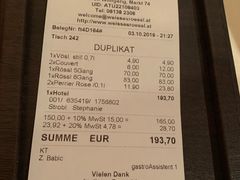 账单-Seerestaurant Im Weissen Rössl