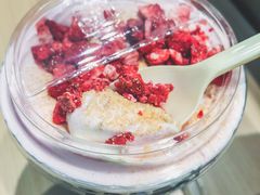 草莓半熟蛋糕四季春奶茶-快乐柠檬happy(衡阳步步高店)