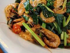 韭菜炒小河虾-烧肉馆(古北水镇景区店)