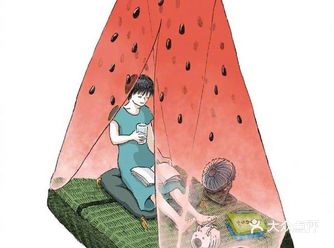 由美食延伸出来的创意插画,看着都想吃一口。