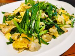 白蚶肉蒜苗炒鸡蛋-秦三驴(云飞街店)