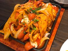 芝士鱼饼炒香肠-青松大叔的店(东财店)