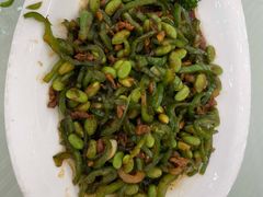 青椒毛豆米肉丝-怡园饭店-餐厅(四望亭店)