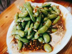 凉拌毛豆-十里铺铁板鱿鱼