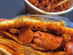 火腿土豆片夹馍-刘大饼香辣土豆片夹馍(鱼化店)