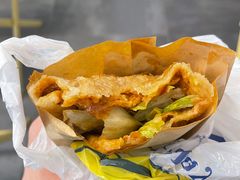 -小红车炸蛋葱油饼