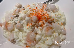 Crab Roe Tofu with Three Delicacies