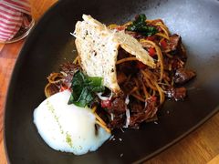 黑椒牛肉烩意面配鸡蛋-良木缘咖啡西餐(优品道广场店)