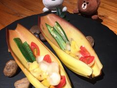 秋葵百合番茄菠萝-天水蔬食料理(树德之光店)