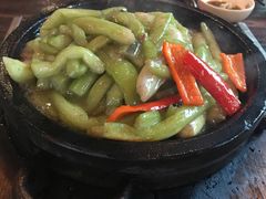 铁板鲜芋梗-农厨好味·温泉鹅·农家菜