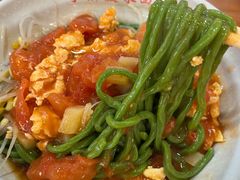 西红柿鸡蛋菠菜面-手擀菠菜面(西康路店)