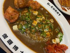 秋葵豆腐拌鸡块咖喱饭-伽喱博士 Dr.CURRY咖喱饭(太阳宫咖喱店)