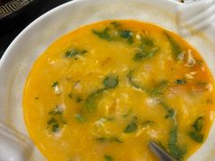 鲜虾疙瘩汤-巧克力渔家.小船海鲜胶东菜(万平口店)