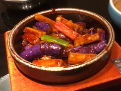 鱼香年糕炒茄子-涌上外婆桥(南塘店)