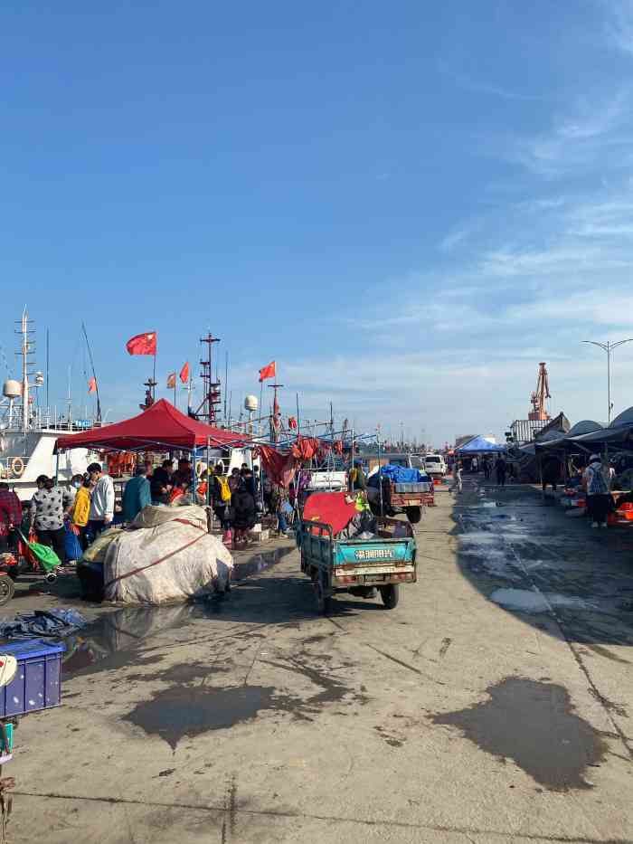 营口北海码头海鲜市场图片
