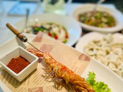 烤深海大虎虾-开海·红岛海鲜虾水饺(石老人店)