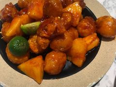 菠萝桂花鸡球-谷连天八宝粥家常菜(正定店)