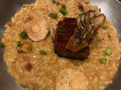 炭烤和牛牛舌菌菇烩饭-上海兴国宾馆香樟园西餐厅