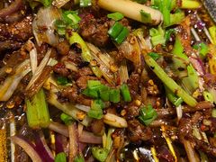 葱椒爆牛肉-绿茶餐厅(华联万柳店)