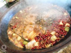 柴锅炖水库鱼-姥家大锅台水库渔家