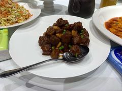 金蒜甜豆牛肉粒-宝轩渔府·老字号海鲜·正宗津菜(水上店)