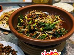 火塘豌豆尖涮牛肉&nbsp;-浩海火烧云傣家菜(京广店)