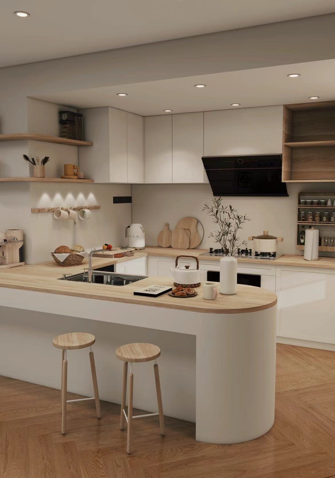 开放式厨房搭配岛台设计,不要泰裤啦 一整个爱住了这开放式厨房