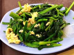 菠菜炒鸡蛋-清华澜园教工餐厅