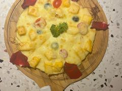 素描玫瑰披萨-素描餐厅