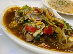 姜葱爆炒花蛤-覃记海鲜美食餐厅