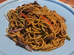 黑椒牛柳炒意面-绿茵阁西餐厅(佰港城店)