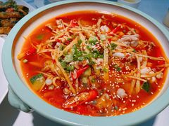 尖椒仔姜爆美蛙-陶苏·品味融合川菜(龙湖源著天街店)