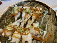 荷塘冲菜蒸多宝鱼-利苑酒家(华熙国际店)