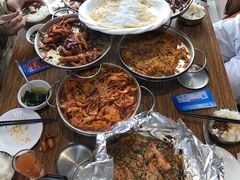 煎打糕-味之朝·烤盘牛肉·松兰拌饭